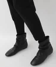 REQAM08170 HIROKO BIS(ヒロコ ビス) 【洗濯機で洗える/日本製】センタープレスイージーパンツ ブラック