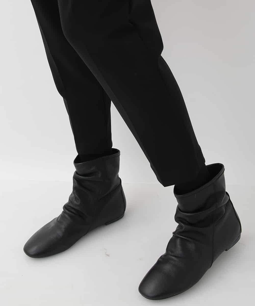 REQAM08170 HIROKO BIS(ヒロコ ビス) 【洗濯機で洗える/日本製】センタープレスイージーパンツ ブラック