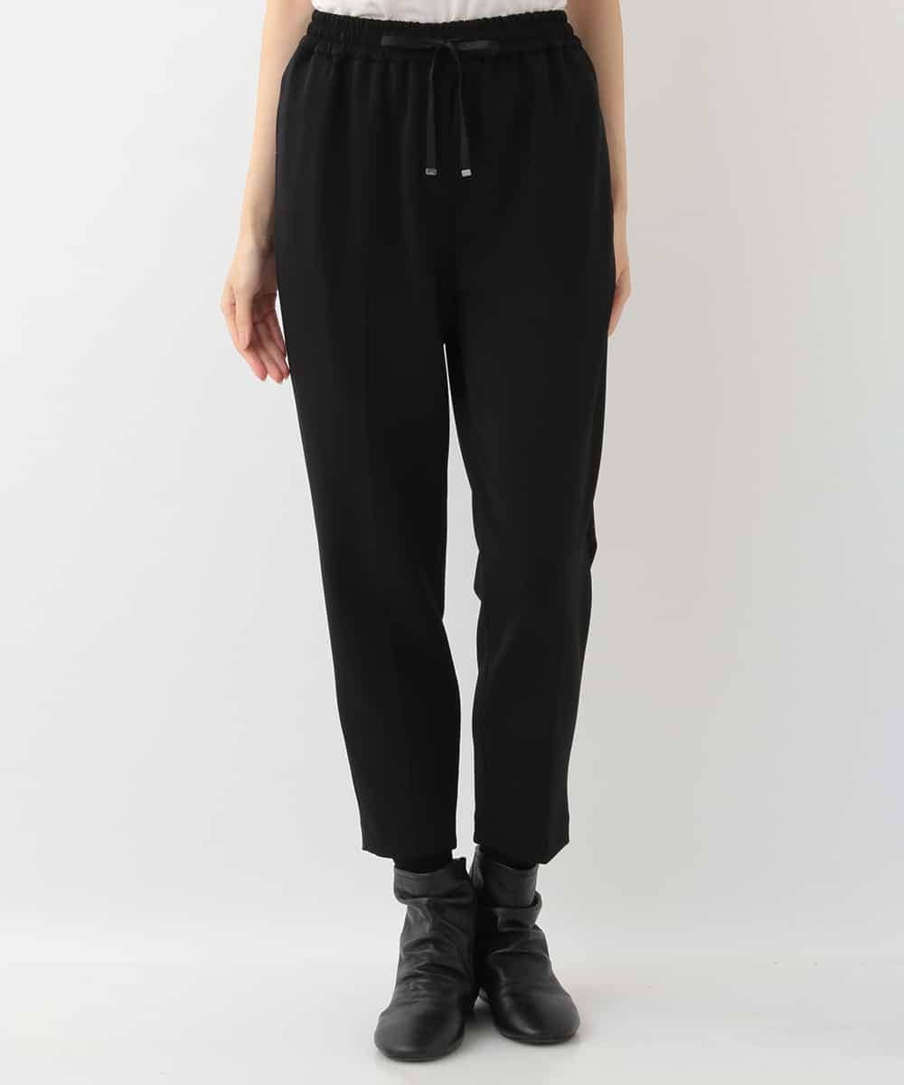 REQAM08170 HIROKO BIS(ヒロコ ビス) 【洗濯機で洗える/日本製】センタープレスイージーパンツ ブラック