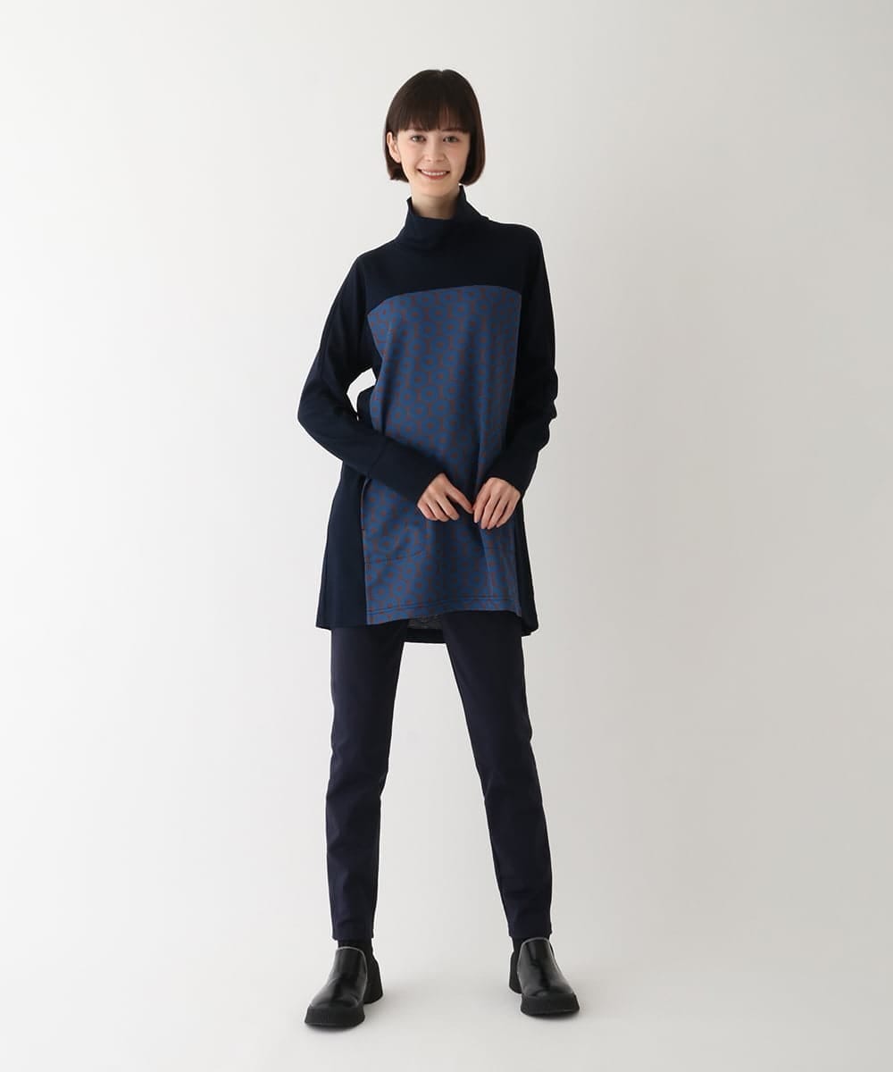 REQAV81150 HIROKO BIS(ヒロコ ビス) ストレッチスリムシルエットパンツ /裏起毛 /洗濯機で洗える カーキ