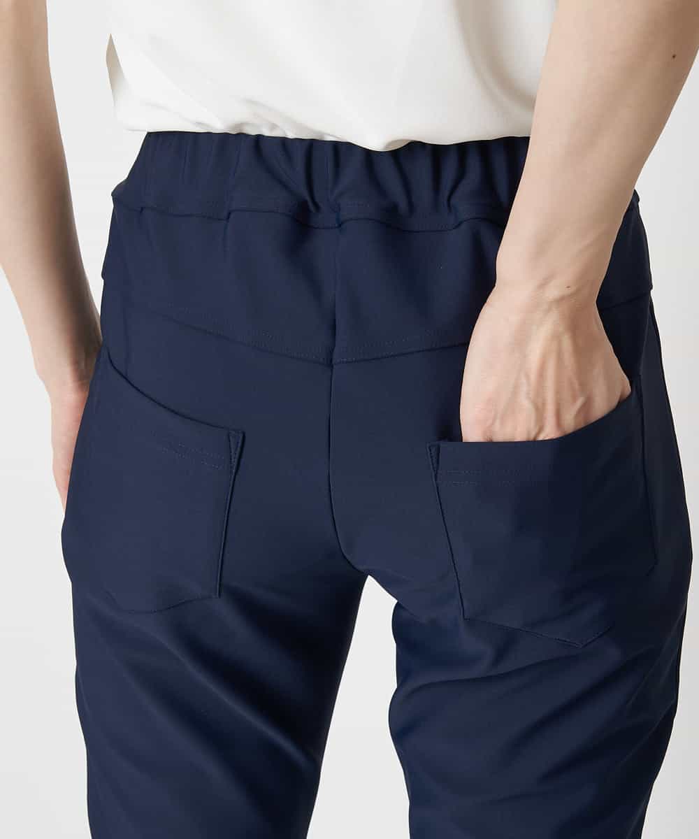 REQGT85150 HIROKO BIS(ヒロコ ビス) 【洗濯機で洗える】ストレートストレッチパンツ ネイビー