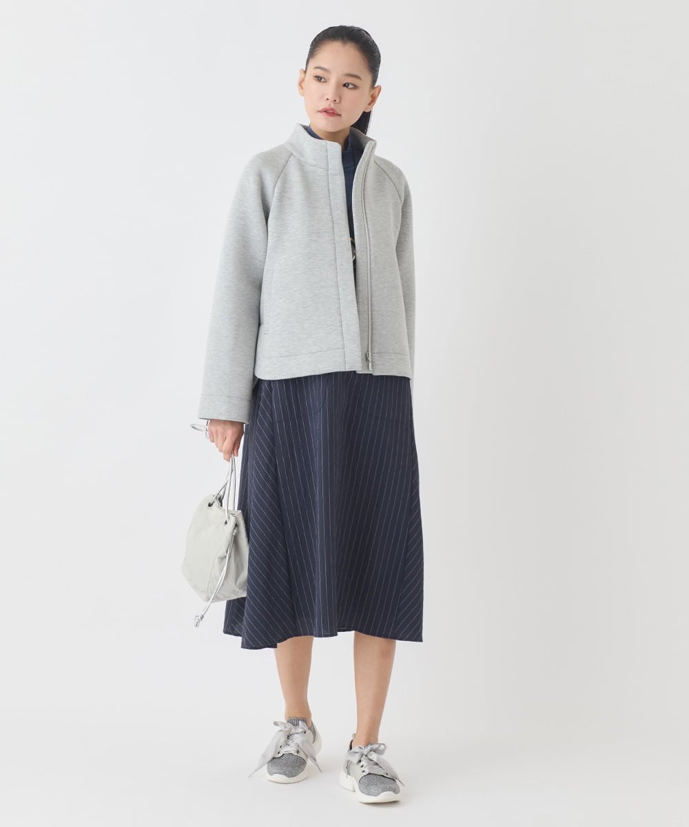 RETDD50330 HIROKO BIS(ヒロコ ビス) ラウンドヘムショートブルゾン /洗える ネイビー