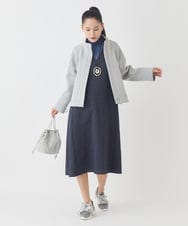 RETDD50330 HIROKO BIS(ヒロコ ビス) ラウンドヘムショートブルゾン /洗える ネイビー