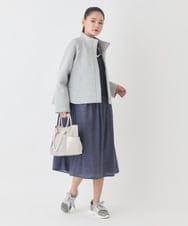 RETDD50330 HIROKO BIS(ヒロコ ビス) ラウンドヘムショートブルゾン /洗える ネイビー