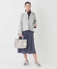 RETDD50330 HIROKO BIS(ヒロコ ビス) ラウンドヘムショートブルゾン /洗える ネイビー