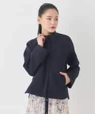RETDD50330 HIROKO BIS(ヒロコ ビス) ラウンドヘムショートブルゾン ネイビー