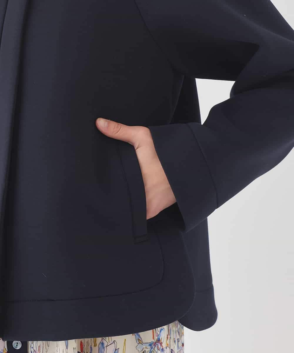 RETDD50330 HIROKO BIS(ヒロコ ビス) ラウンドヘムショートブルゾン ネイビー