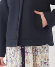 RETDD50330 HIROKO BIS(ヒロコ ビス) ラウンドヘムショートブルゾン ネイビー