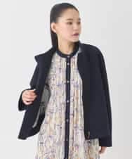 RETDD50330 HIROKO BIS(ヒロコ ビス) ラウンドヘムショートブルゾン ネイビー
