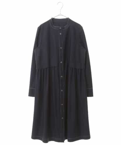 RETEJ40290 HIROKO BIS 【洗濯機で洗える】ノーカラーステッチコート