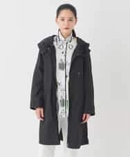 REUDD60430 HIROKO BIS(ヒロコ ビス) ビッグカラーテントラインコート /洗える ブラック