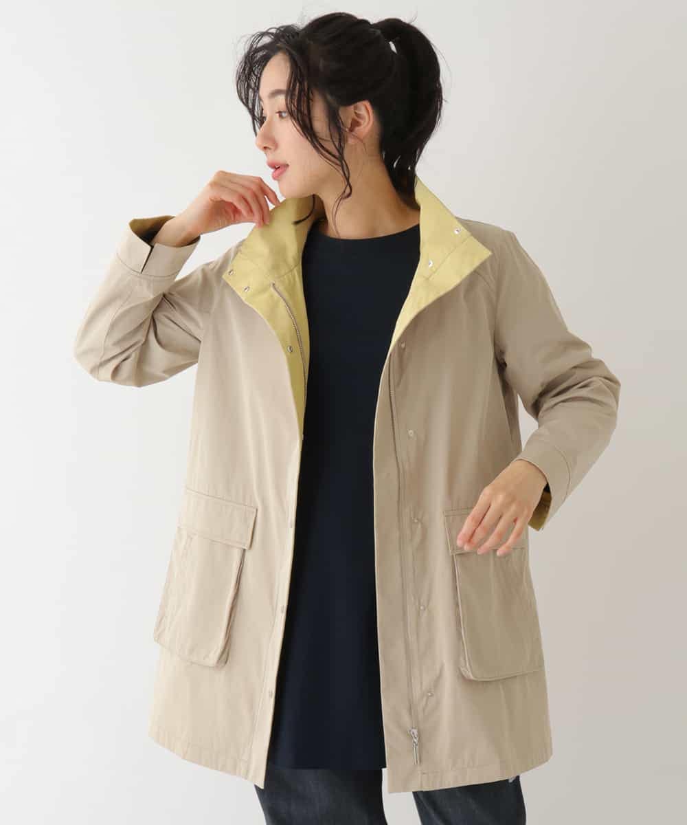 REUDS60430 HIROKO BIS(ヒロコ ビス) 【洗える】リバータフタスタンドカラーコート ベージュ