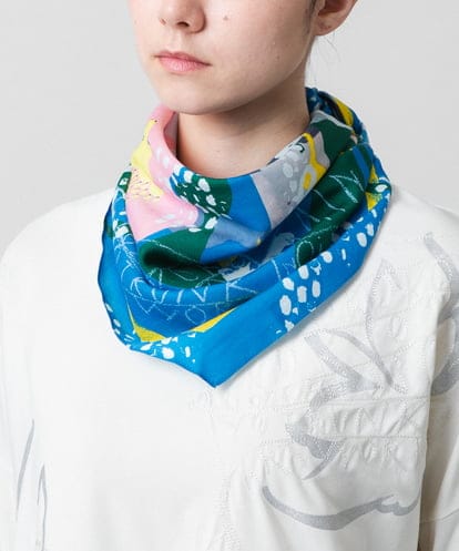 RG3ED11150  フラワープリントスカーフ