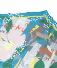 RG3ED11150 TRUNK HIROKO KOSHINO(ヒロココシノ) フラワープリントスカーフ ブルー