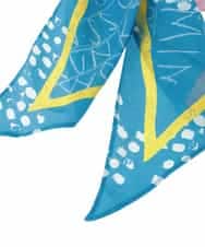 RG3ED11150 TRUNK HIROKO KOSHINO(ヒロココシノ) フラワープリントスカーフ ブルー