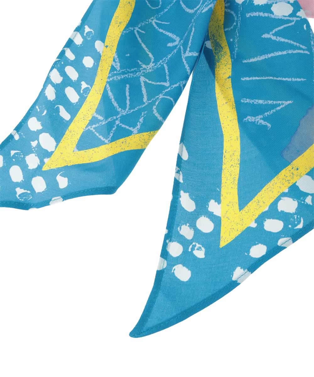 RG3ED11150 TRUNK HIROKO KOSHINO(ヒロココシノ) フラワープリントスカーフ ブルー