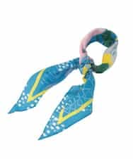 RG3ED11150 TRUNK HIROKO KOSHINO(ヒロココシノ) フラワープリントスカーフ ブルー