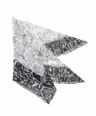 RG3FD01160 TRUNK HIROKO KOSHINO(ヒロココシノ) DOGプリントスカーフ /洗える ホワイト