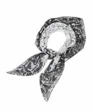 RG3FD01160 TRUNK HIROKO KOSHINO(ヒロココシノ) DOGプリントスカーフ /洗える ホワイト