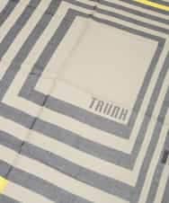 RG3FD02160 TRUNK HIROKO KOSHINO(ヒロココシノ) スクエアボーダースカーフ /洗える ベージュ