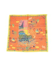 RG3GE01130 TRUNK HIROKO KOSHINO(ヒロココシノ) BEACHプリントスカーフ グリーン