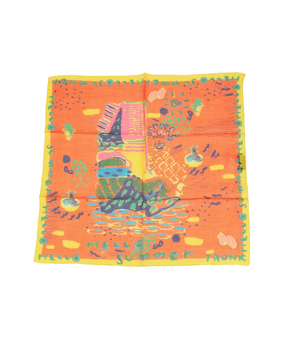 RG3GE01130 TRUNK HIROKO KOSHINO(ヒロココシノ) BEACHプリントスカーフ グリーン