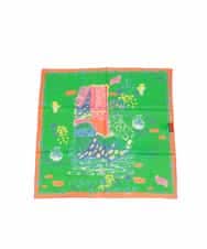 RG3GE01130 TRUNK HIROKO KOSHINO(ヒロココシノ) BEACHプリントスカーフ グリーン