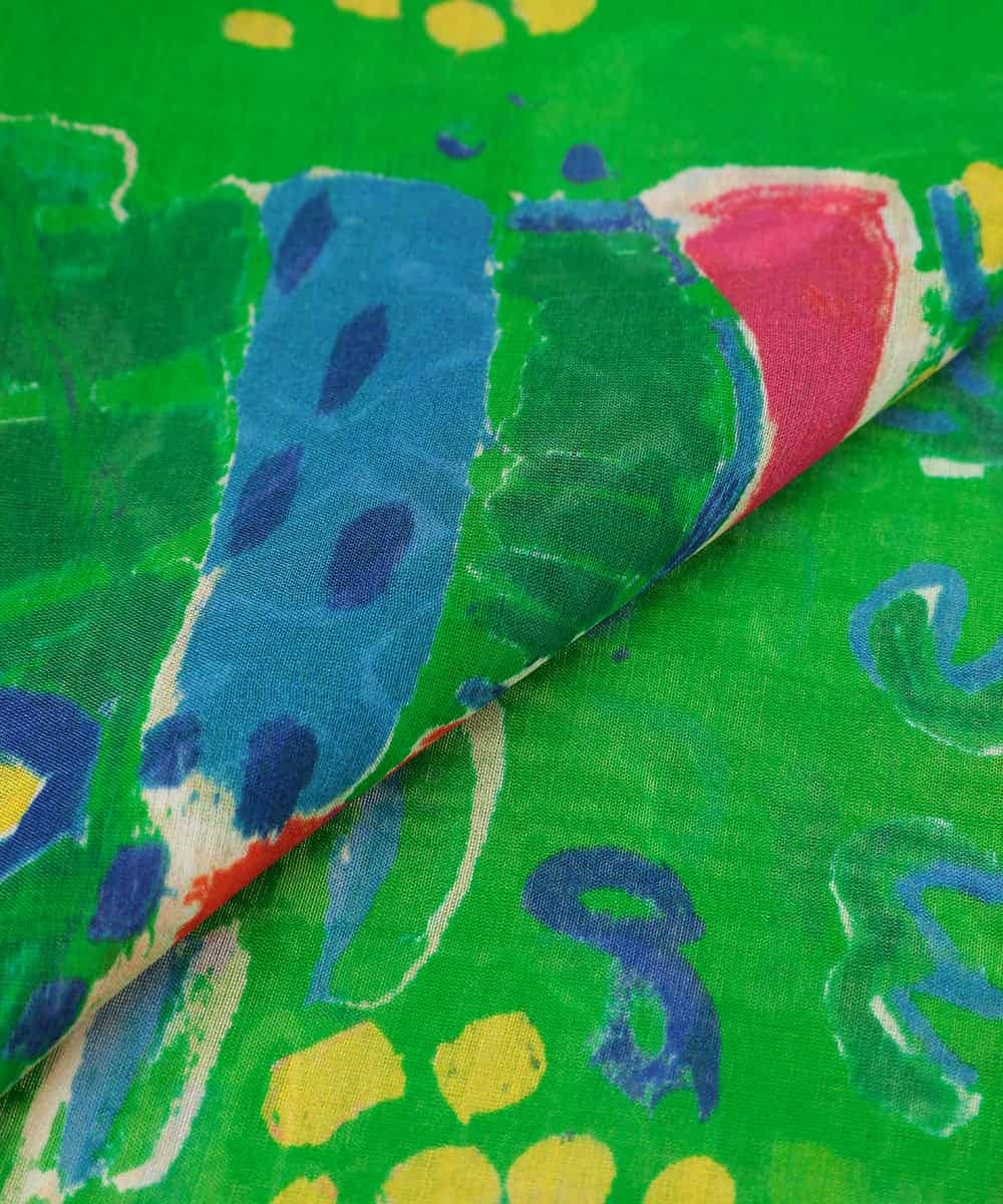 RG3GE01130 TRUNK HIROKO KOSHINO(ヒロココシノ) BEACHプリントスカーフ グリーン