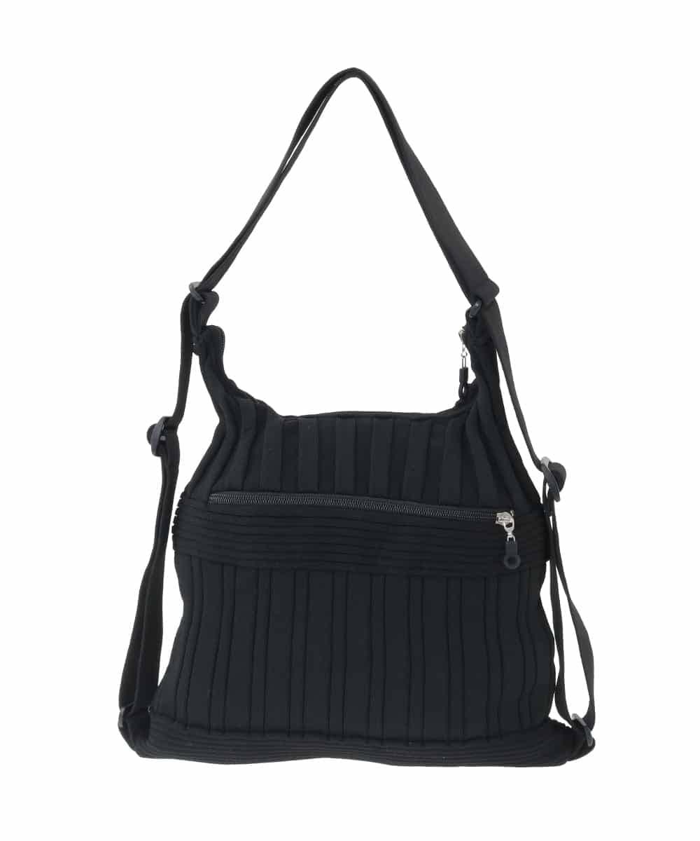RG5ED11240 TRUNK HIROKO KOSHINO(ヒロココシノ) 【2WAY】ニットバッグ ブラック