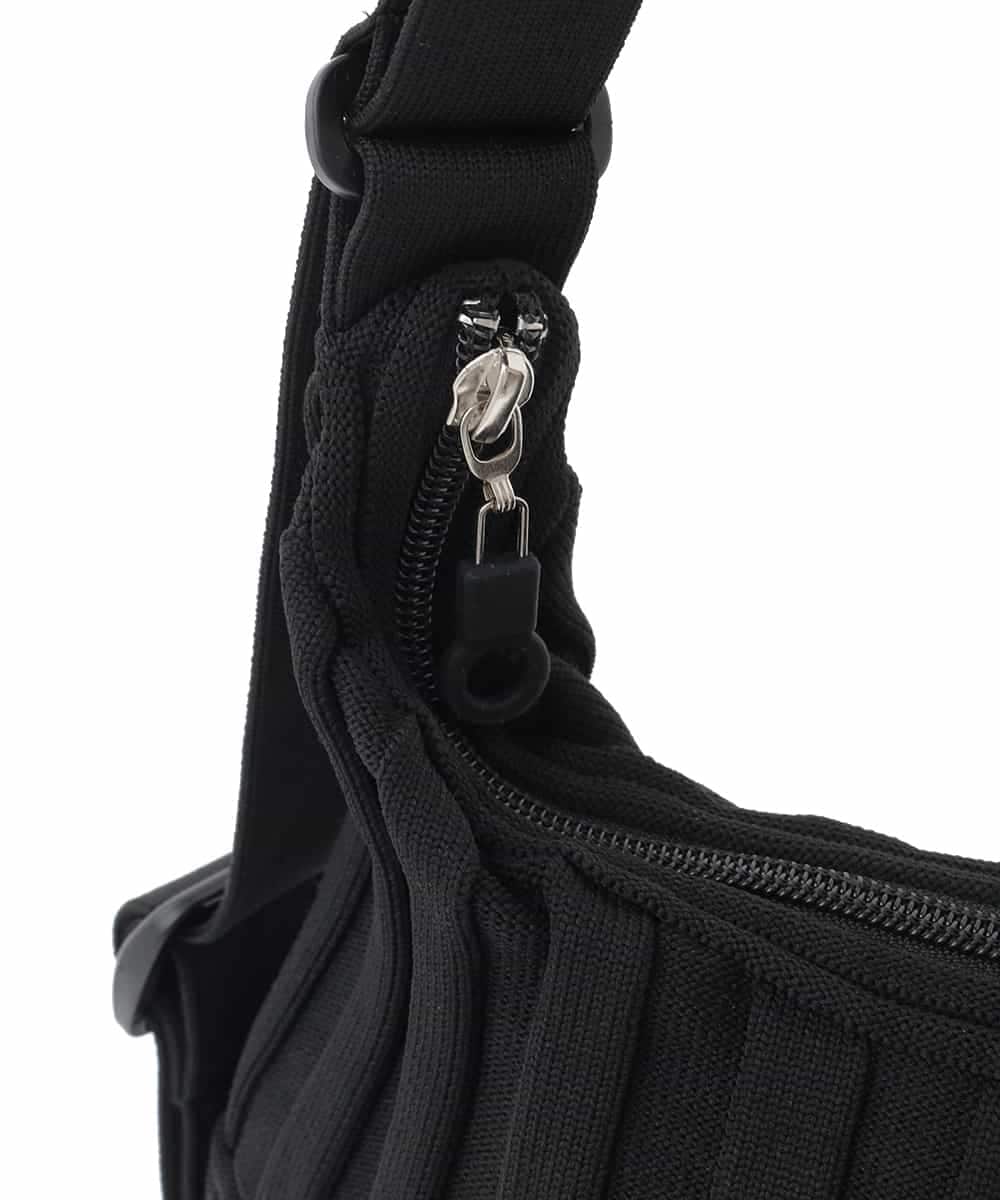 RG5ED11240 TRUNK HIROKO KOSHINO(ヒロココシノ) 【2WAY】ニットバッグ ブラック