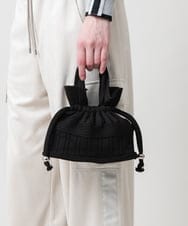 RG5ED12190 TRUNK HIROKO KOSHINO(ヒロココシノ) ミックスパターンミニニットバッグ ブラック