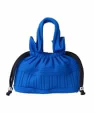 RG5ED12190 TRUNK HIROKO KOSHINO(ヒロココシノ) ミックスパターンミニニットバッグ ブルー