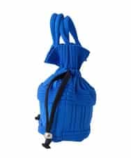 RG5ED12190 TRUNK HIROKO KOSHINO(ヒロココシノ) ミックスパターンミニニットバッグ ブルー