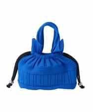 RG5ED12190 TRUNK HIROKO KOSHINO(ヒロココシノ) ミックスパターンミニニットバッグ ブルー