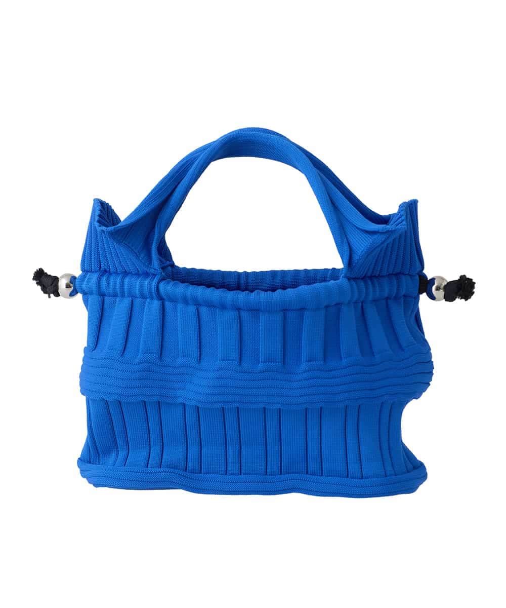 RG5ED12190 TRUNK HIROKO KOSHINO(ヒロココシノ) ミックスパターンミニニットバッグ ブルー