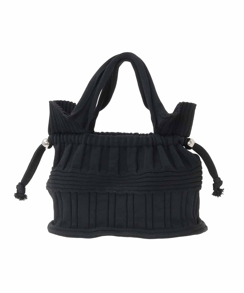 RG5ED12190 TRUNK HIROKO KOSHINO(ヒロココシノ) ミックスパターンミニニットバッグ ブラック