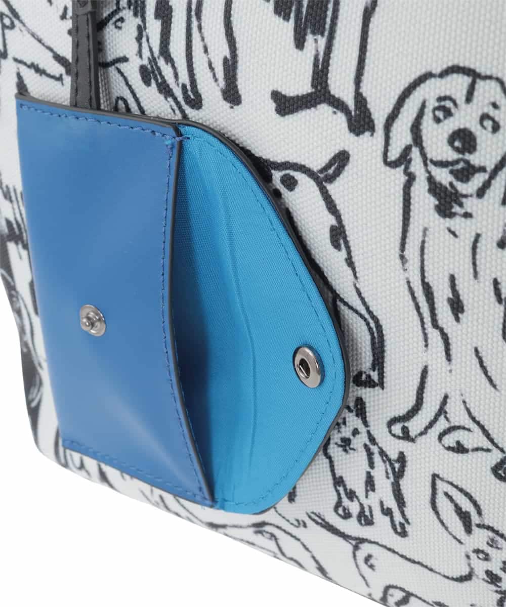 RG5FD01360 TRUNK HIROKO KOSHINO(ヒロココシノ) DOGプリントトートバッグ ブラック