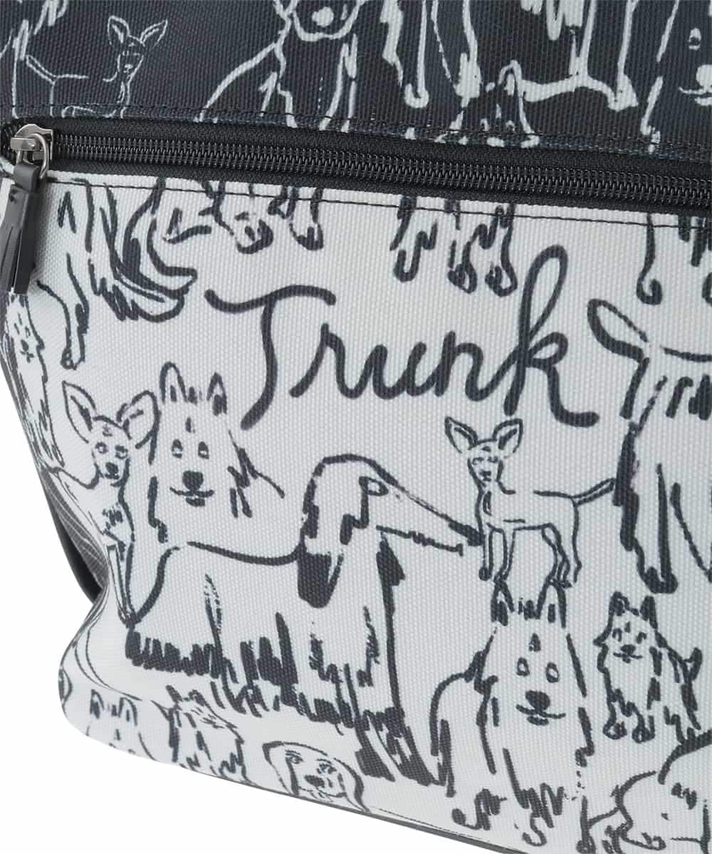 RG5FD01360 TRUNK HIROKO KOSHINO(ヒロココシノ) DOGプリントトートバッグ ブラック