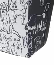 RG5FD01360 TRUNK HIROKO KOSHINO(ヒロココシノ) DOGプリントトートバッグ ブラック