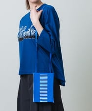 RG5GA02150 TRUNK HIROKO KOSHINO(ヒロココシノ) ボーダーニットポシェット ブルー