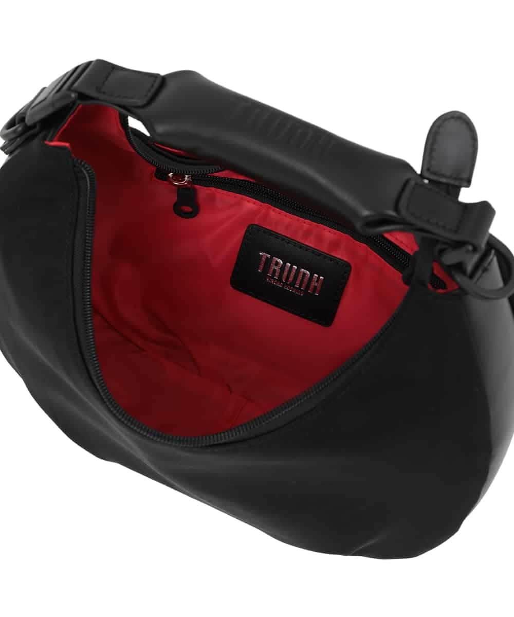 RG5GD02360 TRUNK HIROKO KOSHINO(ヒロココシノ) 【2WAY】ハーフムーン2WAYバッグ ブラック