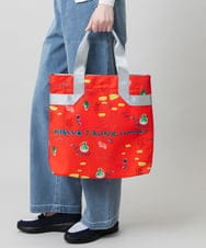 RG5GE01180 TRUNK HIROKO KOSHINO(ヒロココシノ) BEACHプリントエコトート オレンジ