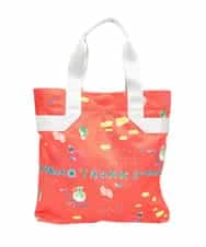 RG5GE01180 TRUNK HIROKO KOSHINO(ヒロココシノ) BEACHプリントエコトート オレンジ