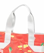 RG5GE01180 TRUNK HIROKO KOSHINO(ヒロココシノ) BEACHプリントエコトート オレンジ