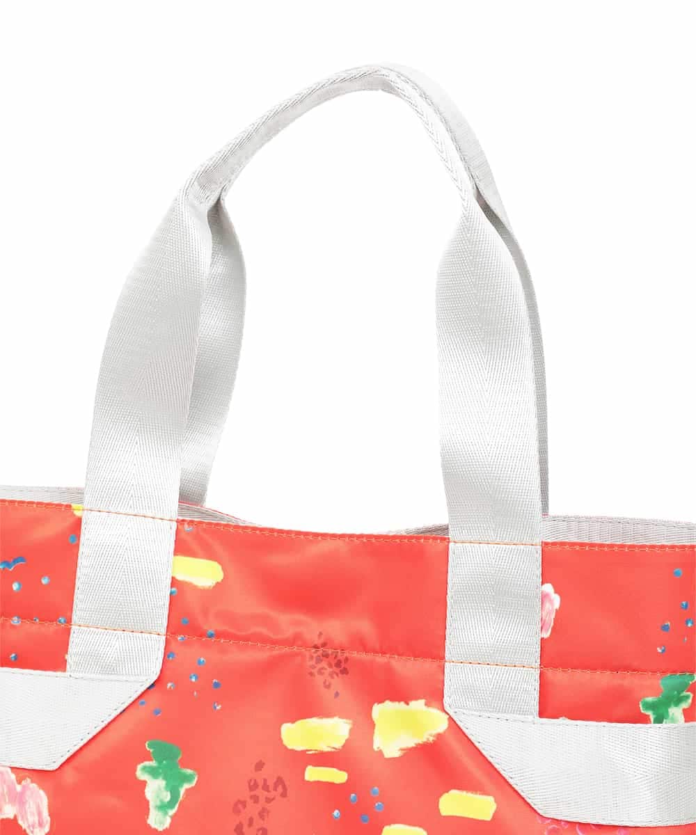 RG5GE01180 TRUNK HIROKO KOSHINO(ヒロココシノ) BEACHプリントエコトート オレンジ