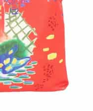 RG5GE01180 TRUNK HIROKO KOSHINO(ヒロココシノ) BEACHプリントエコトート オレンジ