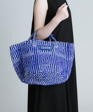 RG5GT01190 TRUNK HIROKO KOSHINO(ヒロココシノ) サイザルトートバッグ ブルー