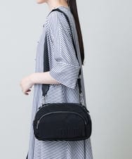 RG5HB02330 TRUNK HIROKO KOSHINO(ヒロココシノ) マイクロタフタショルダーバッグ ブラック