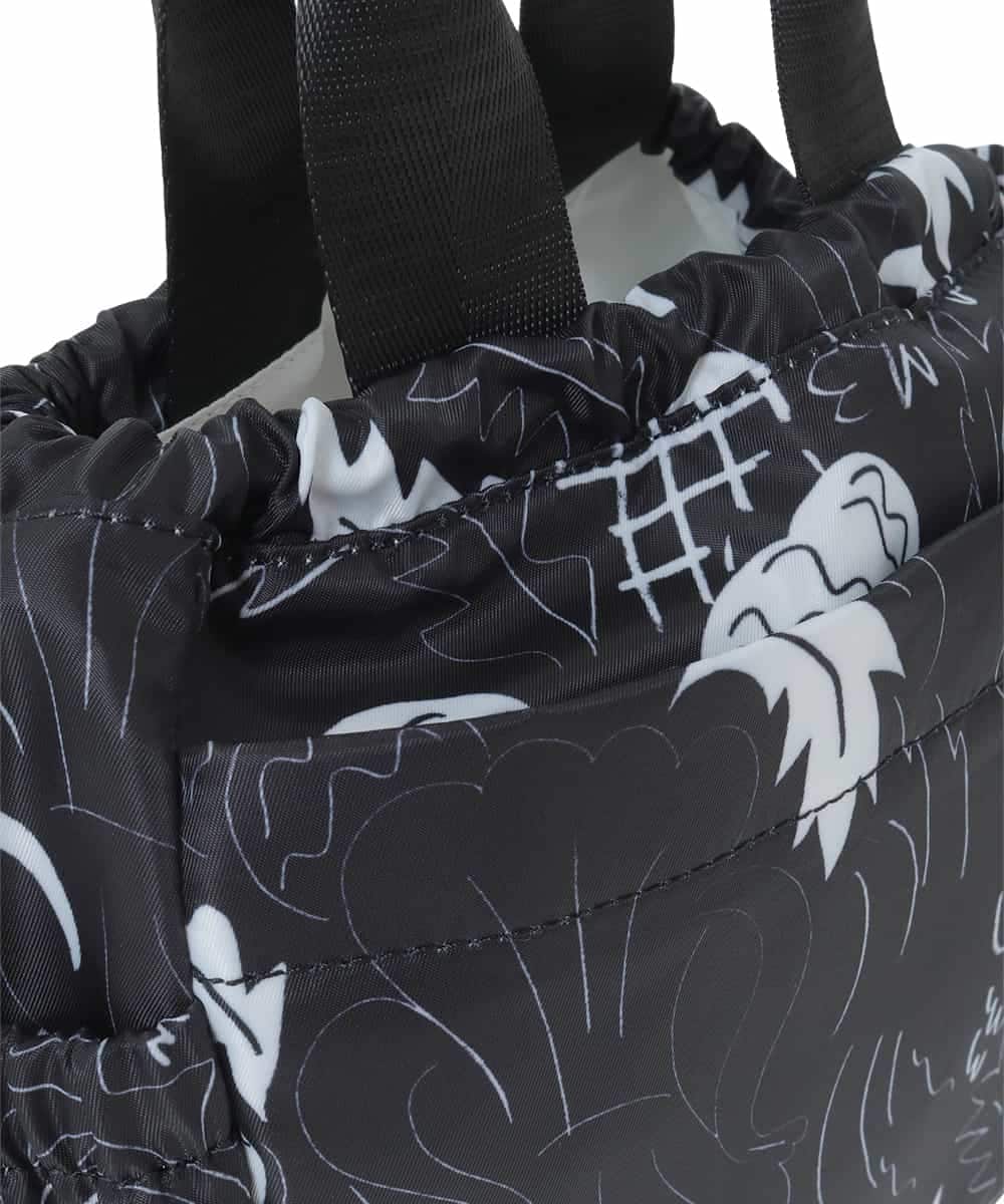 RG5HE01290 TRUNK HIROKO KOSHINO(ヒロココシノ) ルームプリントトートバッグ ブラック