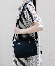 RG5HW01230 TRUNK HIROKO KOSHINO(ヒロココシノ) ネオプレーンパンチングミニトート ブラック
